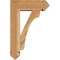 Ekena Millwork Legacy Arts and Crafts Rough Sawn Bracket w/ Offset Brace, Western Red Cedar, 6"W x 16"D x 24"H BKT0604X16X24LEC03RWR - alternate 3